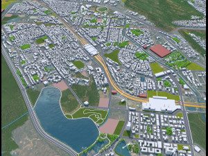 Navi Mumbai India 60km 3D Model