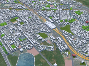Navi Mumbai India 60km 3D Model
