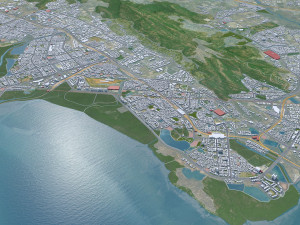 Navi Mumbai India 60km 3D Model