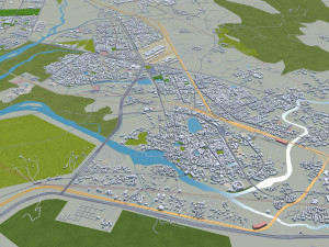 Navi Mumbai India 60km 3D Model