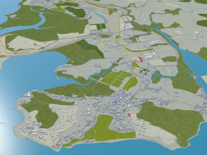 Navi Mumbai India 60km 3D Model