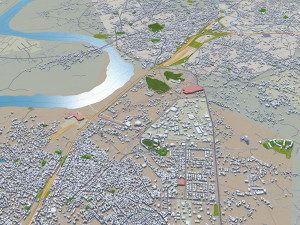 Navi Mumbai India 60km 3D Model