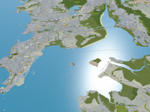 Navi Mumbai India 60km 3D Model