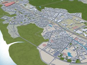 Navi Mumbai India 60km 3D Model