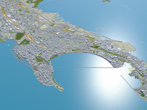 Navi Mumbai India 60km 3D Model