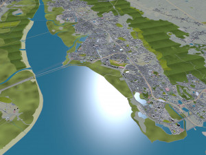 Navi Mumbai India 60km 3D Model