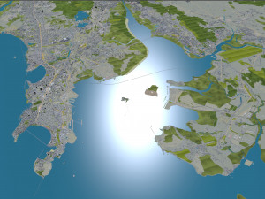 Navi Mumbai India 60km 3D Model