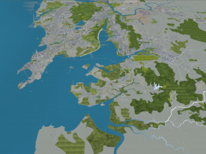 Navi Mumbai India 60km 3D Model
