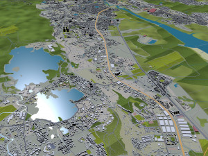 Navi Mumbai India 60km 3D Model