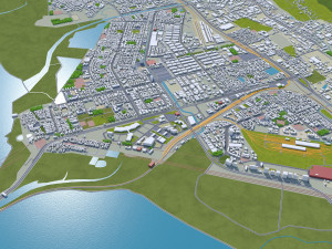 Navi Mumbai India 60km 3D Model