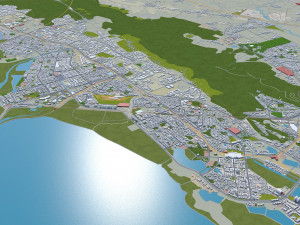 Navi Mumbai India 60km 3D Model