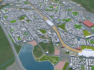 Navi Mumbai India 60km 3D Model