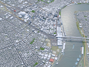 New Orleans Kenner Metairie Louisiana Downtown USA 8km Modelo 3D