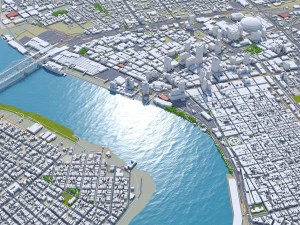 New Orleans Kenner Metairie Louisiana Downtown USA 8km 3D Model