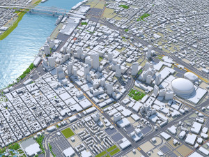 New Orleans Kenner Metairie Louisiana Downtown USA 8km Modelo 3D