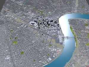 New Orleans Kenner Metairie Louisiana Downtown USA 8km Modelo 3D