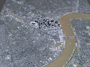 New Orleans Kenner Metairie Louisiana Downtown USA 8km Modelo 3D