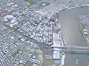 New Orleans Kenner Metairie Louisiana USA 90km 3D 모델