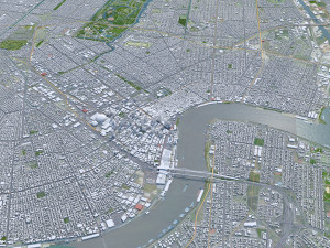 New Orleans Kenner Metairie Louisiana USA 90km 3D 모델