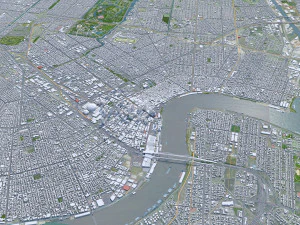 New Orleans Kenner Metairie Louisiana USA 90km 3D Model