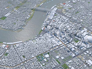 New Orleans Kenner Metairie Louisiana USA 90km 3D Model