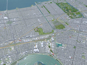 New Orleans Kenner Metairie Louisiana USA 90km 3D 모델