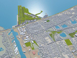 New Orleans Kenner Metairie Louisiana USA 90km 3D Model