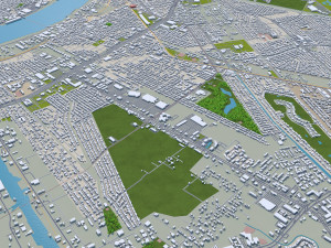 New Orleans Kenner Metairie Louisiana USA 90km 3D 모델