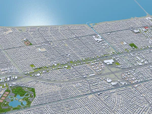 New Orleans Kenner Metairie Louisiana USA 90km 3D Model