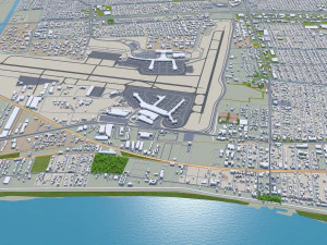 New Orleans Kenner Metairie Louisiana USA 90km 3D Model
