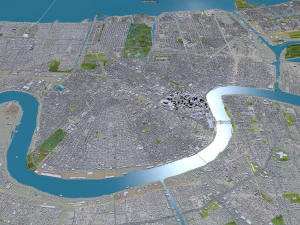 New Orleans Kenner Metairie Louisiana USA 90km 3D Model