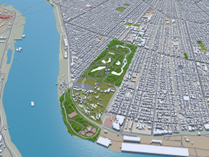 New Orleans Kenner Metairie Louisiana USA 90km 3D 모델