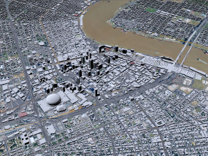 New Orleans Kenner Metairie Louisiana USA 90km 3D 모델