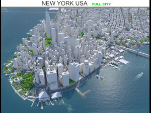 New York USA 65km 3D 모델