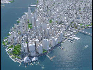 New York USA 65km 3D Model