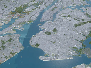 New York USA 65km 3D Model