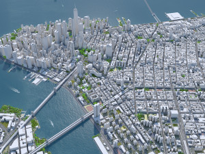New York USA 65km Modèle 3D