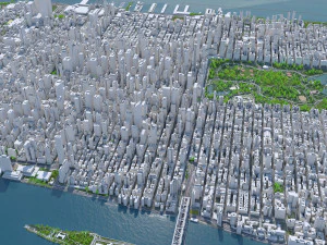 New York USA 65km 3D Model