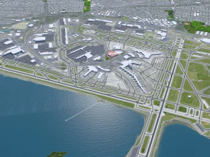 New York USA 65km 3D Model