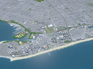 New York USA 65km 3D Model