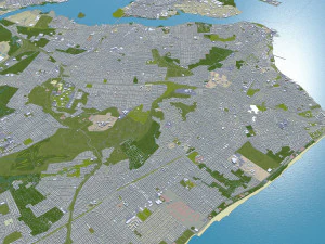 New York USA 65km 3D Model