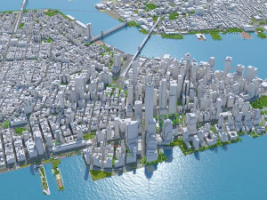New York USA 65km 3D Model