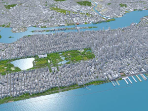 New York USA 65km 3D Model