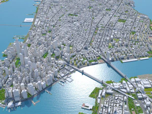 New York USA 65km 3D Model