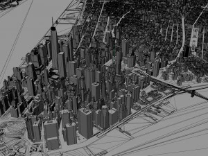 New York USA 65km 3D Model