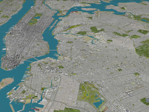 New York USA 65km Modèle 3D