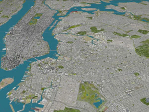 New York USA 65km 3D Model