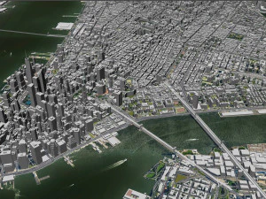 New York USA 65km 3D Model