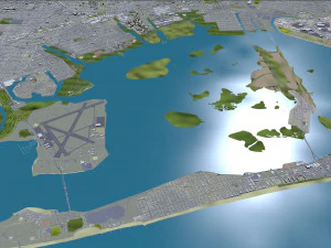 New York USA 65km 3D Model