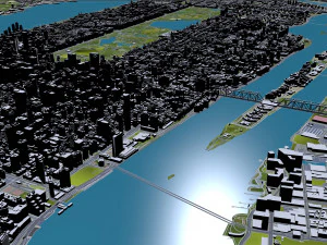 New York USA 65km 3D Model